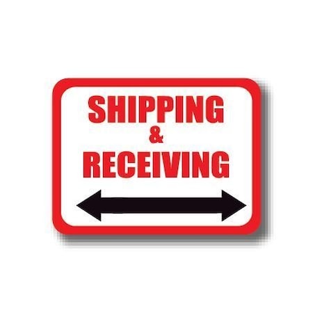 Ergomat 24in x 18in RECTANGLE SIGNS - Shipping & Receiving Double Arrow DSV-SIGN 432 #0342D -UEN
